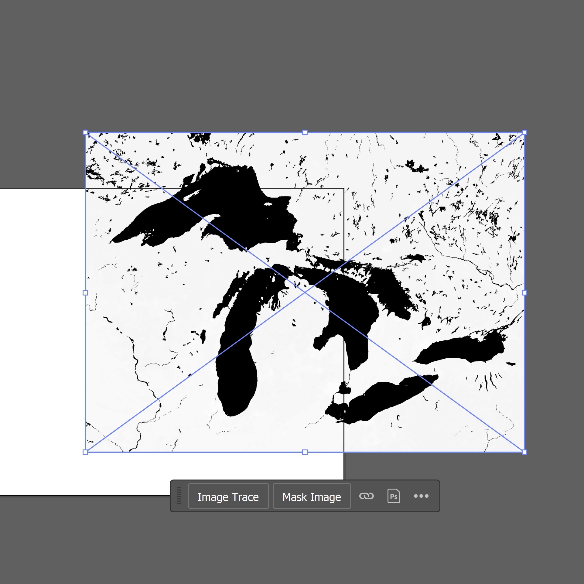 The first time I open the png from mapbox to Adobe Illustrator and did image trace, the background was filled with white, which was unexpected