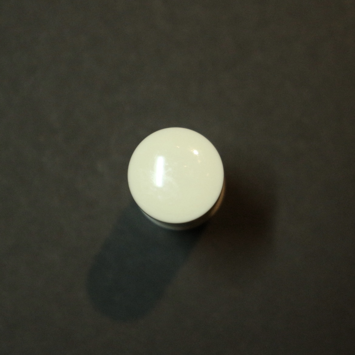 top view of a white lip balm